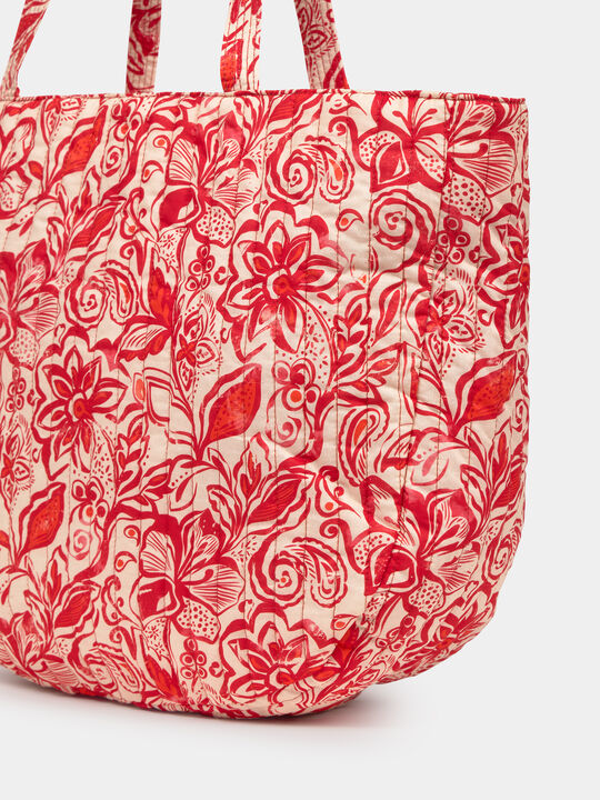 BOLSO GRANDE ESTAMPADO Rojo Oscuro image number null
