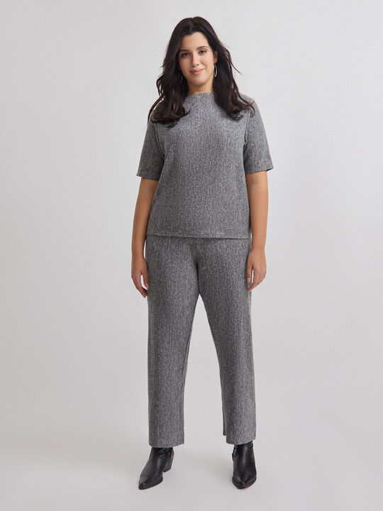 PANTALON PLISADO gris melange image number null