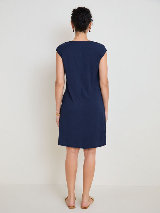 VESTIDO CORTO NUDO Azul Noche image number null