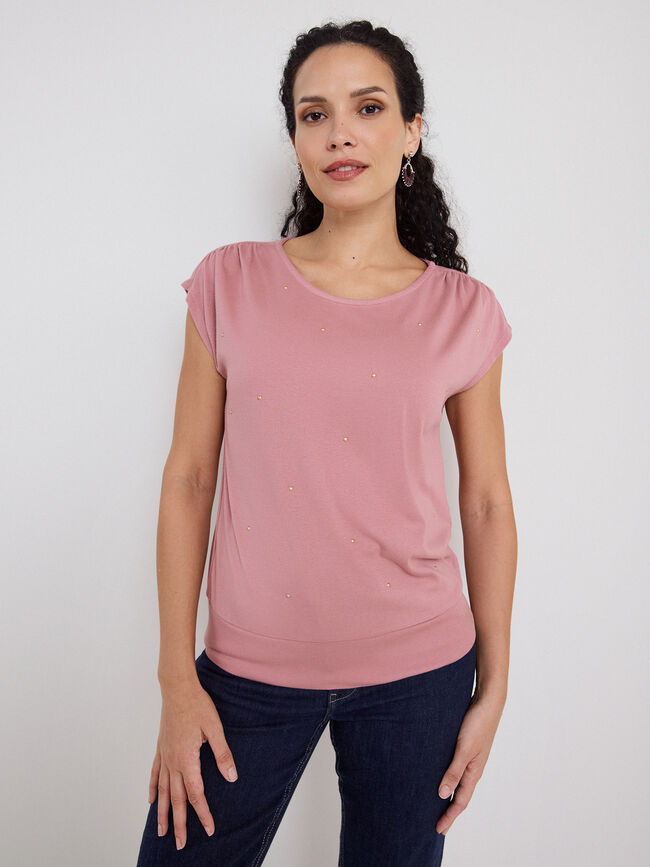 CAMISETA HOMBRO CAIDO Rosa