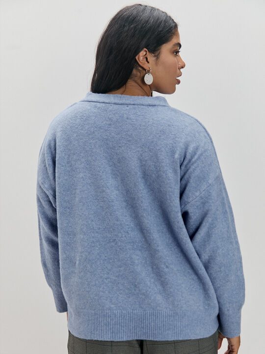 CARDIGAN PICO Celeste image number null