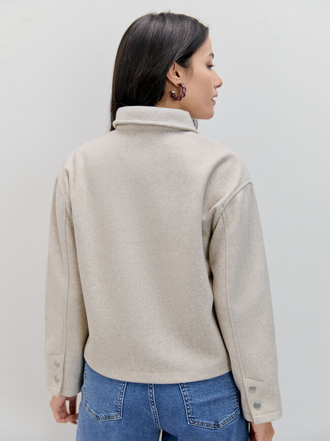 CHAQUETA PA&Ntilde;O TROQUELADA Crudo