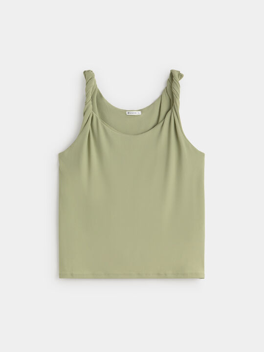 TOP DETALLE TIRANTES Verde salvia image number null