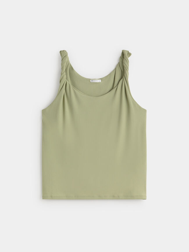 TOP DETALLE TIRANTES Verde salvia