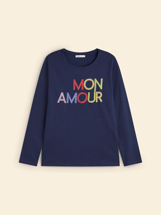 CAMISETA ESTAMPADA Azul Marino image number null