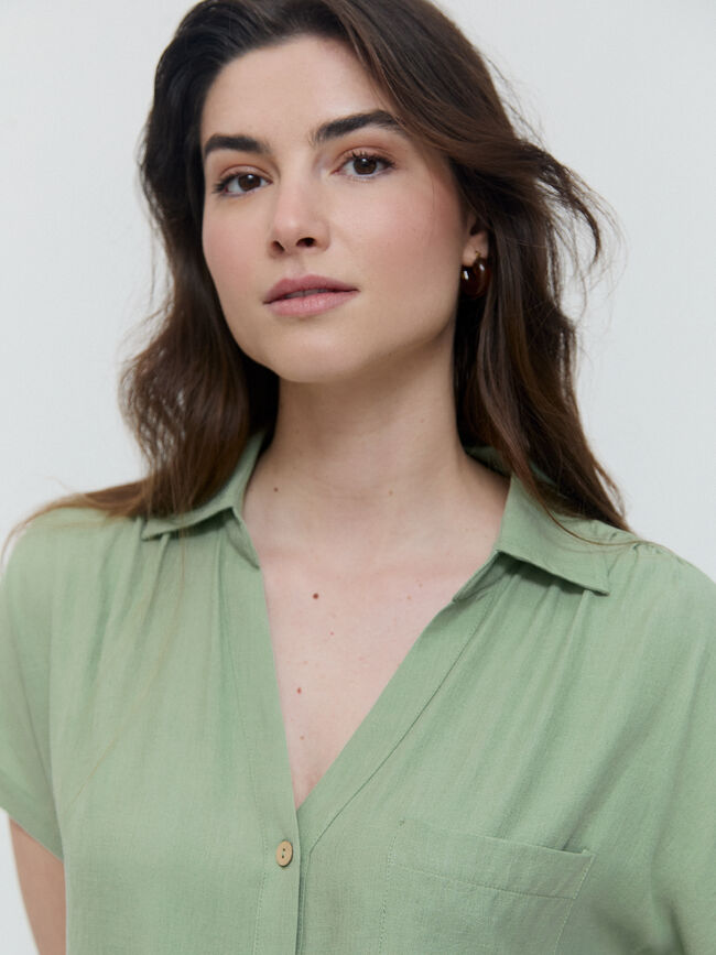 CAMISA RUSTICA Verde Laguna