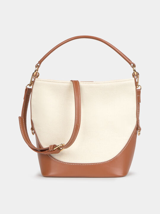 BOLSO BANDOLERA COMBINADO Beige image number null