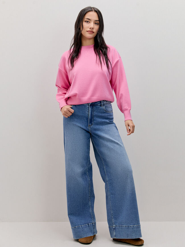 JERSEY SUDADERA BÁSICO Rosa Medio