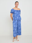 PANTAL&Oacute;N CULOTTE FLUIDO Azul Grisaceo