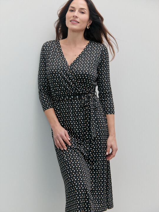 VESTIDO FALSO TOPO EVASEE Estampado 1 image number null