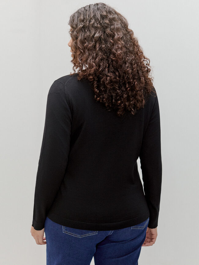 JERSEY CUELLO REDONDO Negro