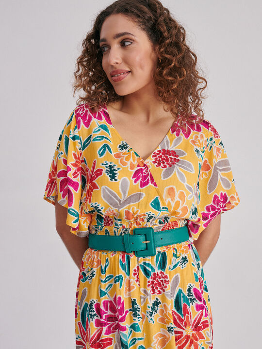 Vestido print Mostaza image number null