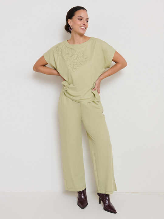 CAMISETA PUFF PRINT Verde salvia image number null
