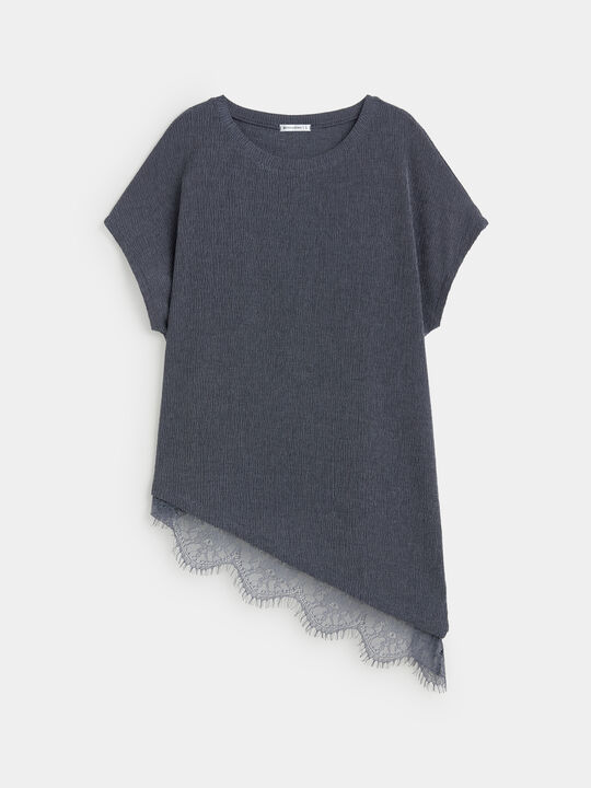 CAMISETA CRINKLE LACE Indigo image number null
