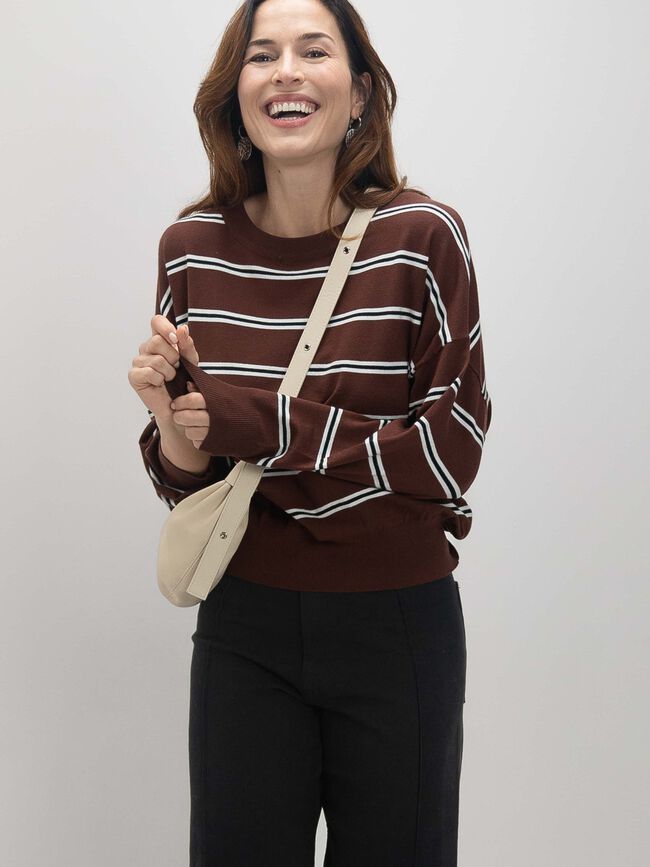 JERSEY RAYAS MARRON Chocolate