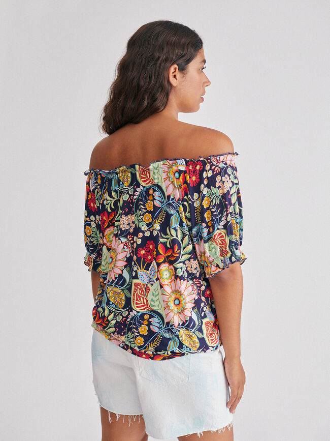 CAMISETA ESTAMPADA DETALLE BOTONES Estampado 1