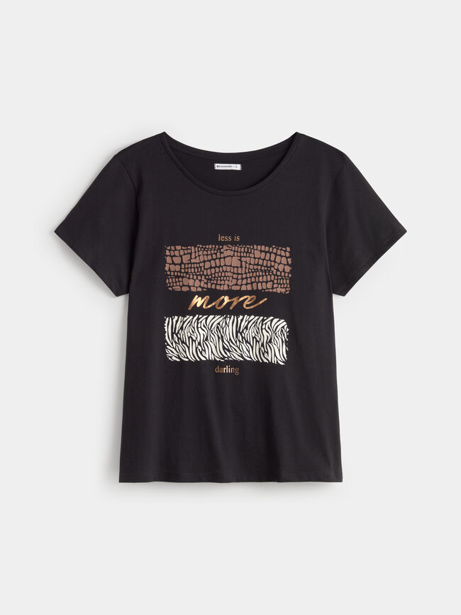 CAMISETA POSICIONAL ANIMAL Negro