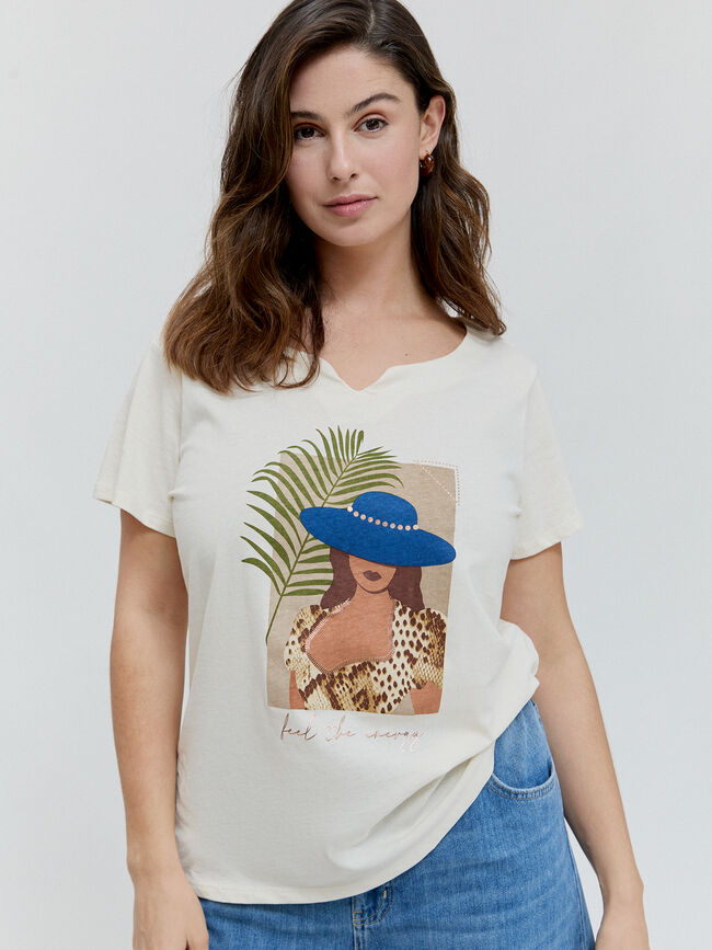 CAMISETA POSICIONAL CHICA Crudo