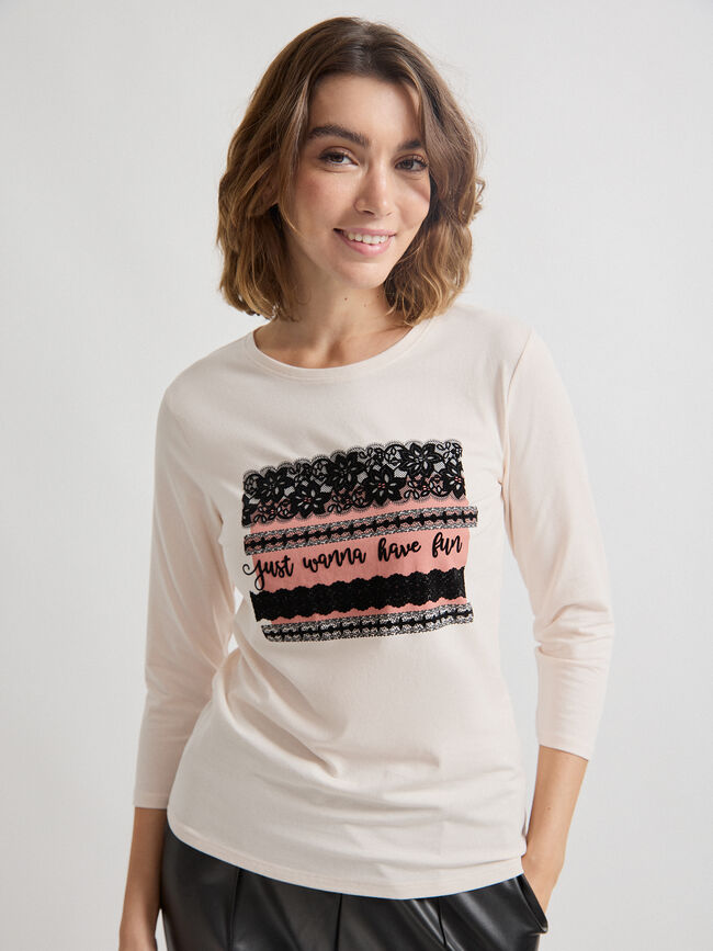 CAMISETA POSICIONAL TERCIOPELO Crudo Claro