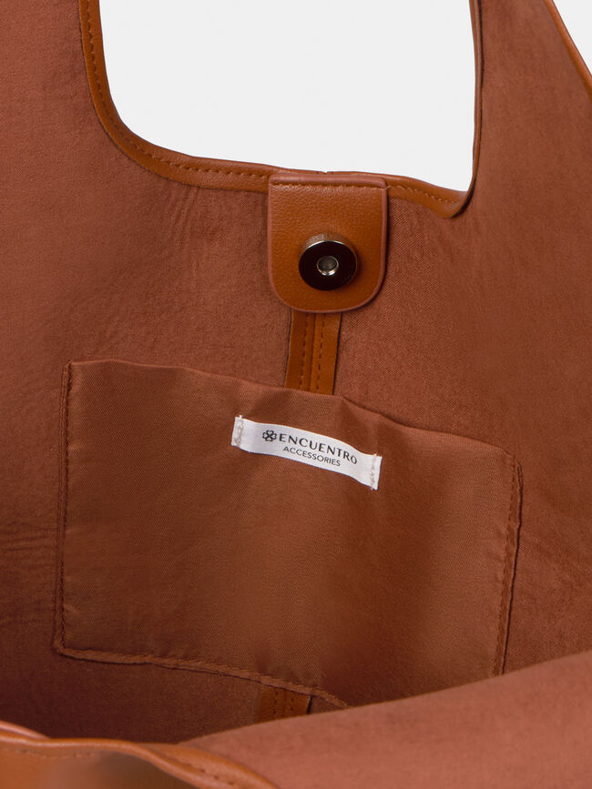 BOLSO FLUIDO POLIPIEL Camel