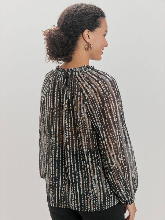 BLUSA ESTAMPADA Negro image number null