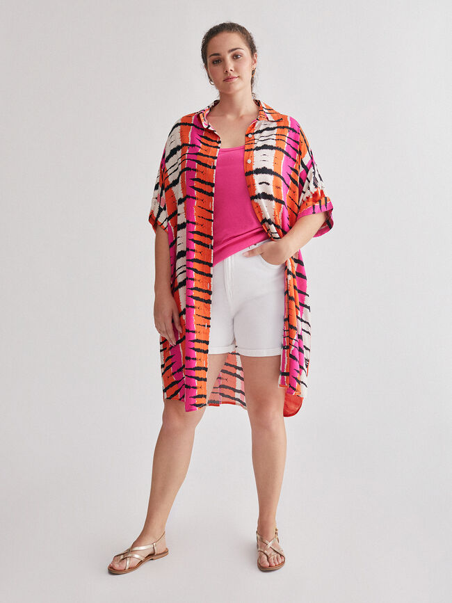 Blusa fluida Naranja quemado
