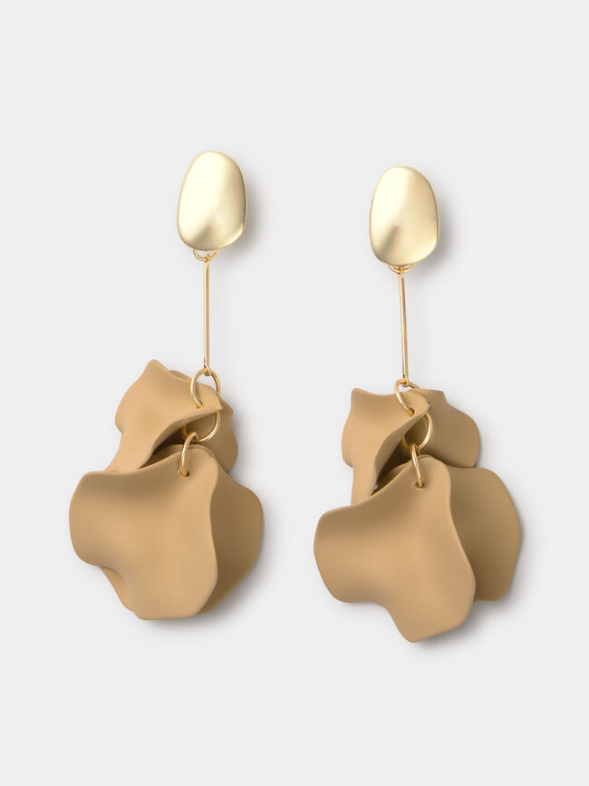 PENDIENTES PETALOS Oro