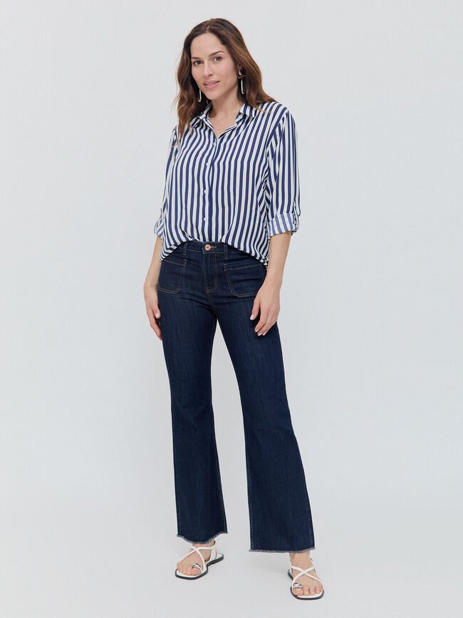 CAMISA RAYAS BOLSILLOS Blanco Optico