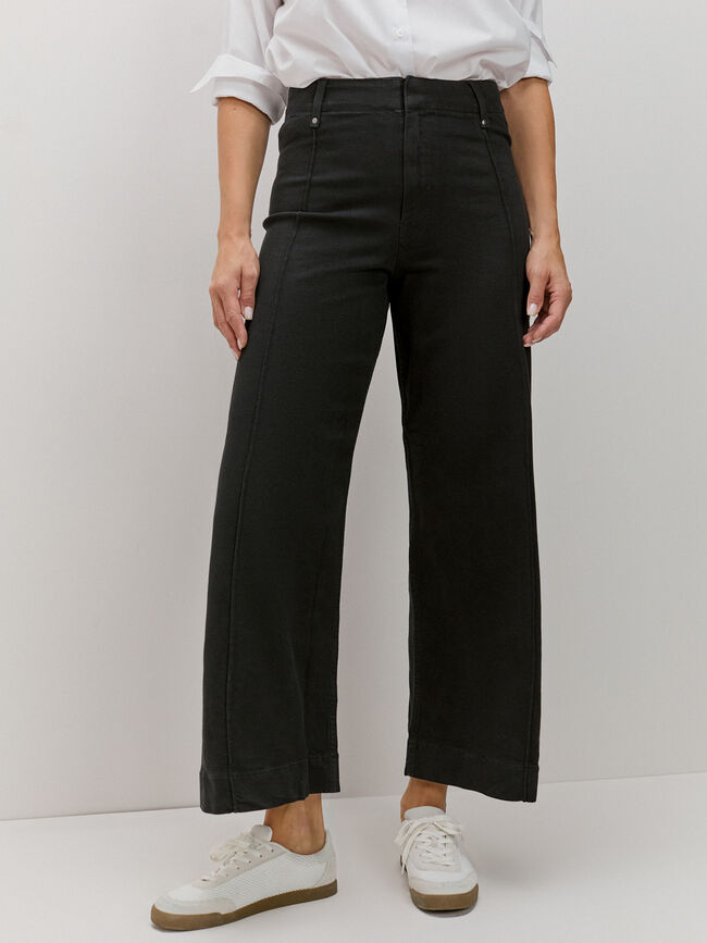WIDE LEG COSTURAS Negro
