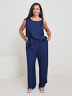 PANTALON SATINADO LAZADA Azul Noche