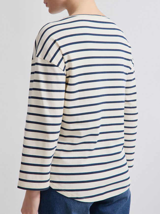 CAMISETA CUELLO BRILLO Rayas 1