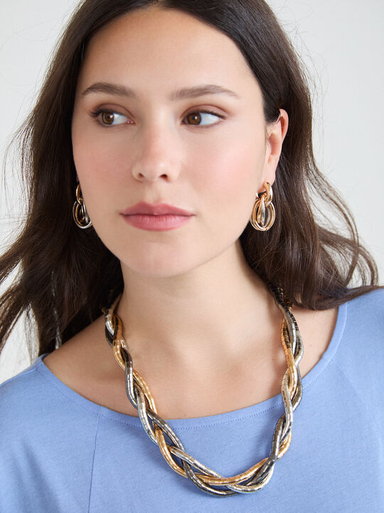 COLLAR TRENZADO TRICOLOR Multicolor image number null