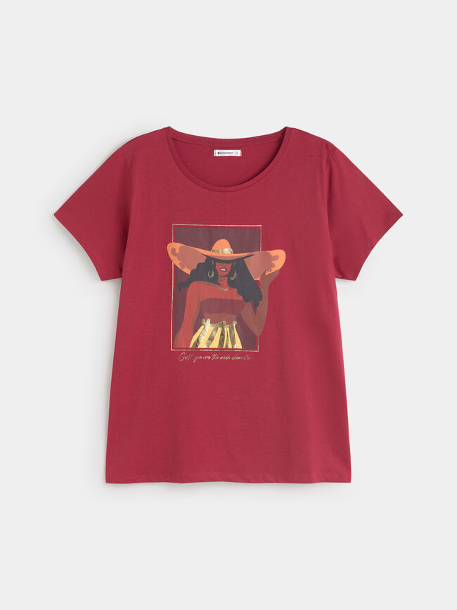 CAMISETA MUCHACHA PAMELA Rojo Cabaret