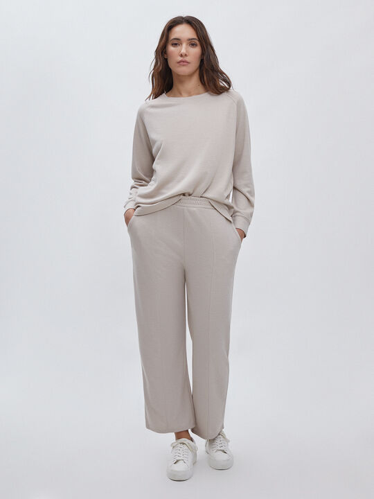 PANTALÓN JOGGER ANCHO Beige image number null