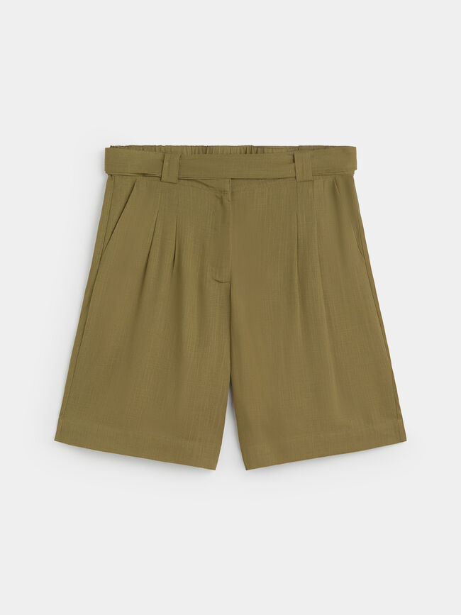 BERMUDA ANCHA R&Uacute;STICA Oliva Kaki