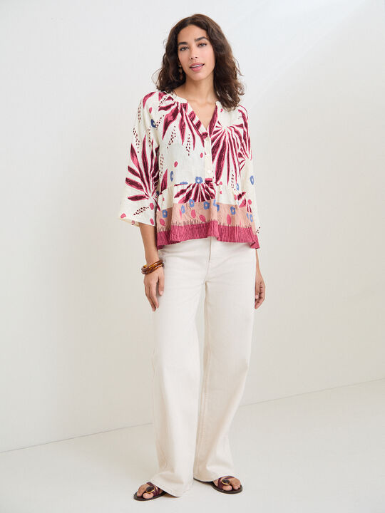 BLUSA ESTAMPADA Crudo image number null