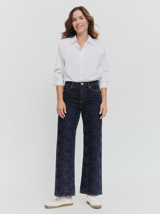 WIDE LEG LASER Dark blue image number null