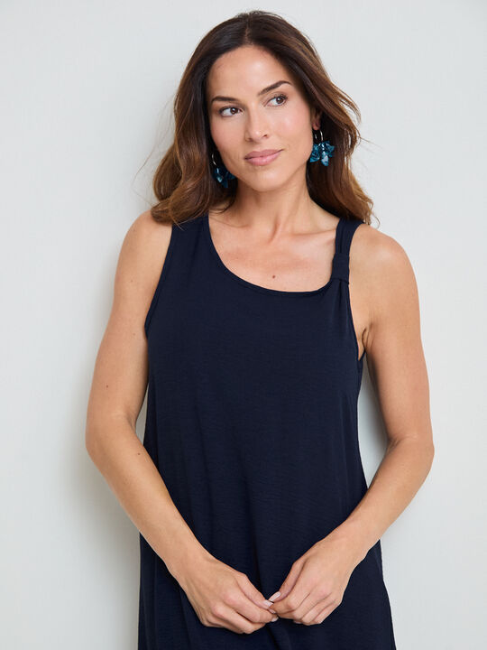 VESTIDO MIDI NUDO Azul Marino image number null