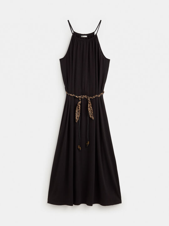 VESTIDO FLAM&Eacute; CINTUR&Oacute;N Negro image number null