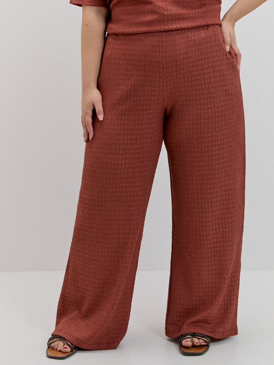 PANTAL&Oacute;N CRINKLE Marron/Naranja image number null