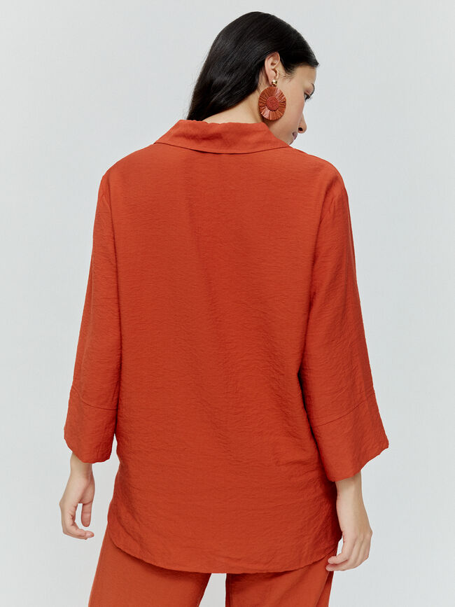 CAMISA OVERSIZE LARGA Teja