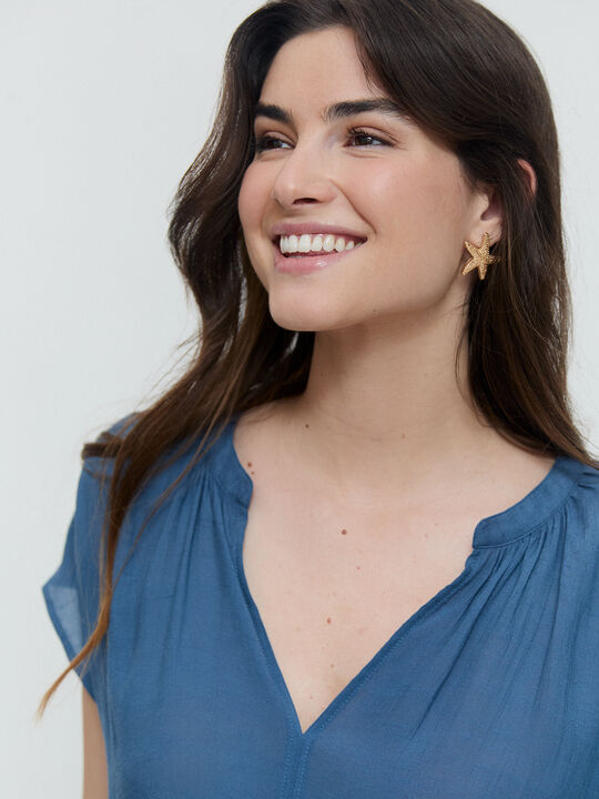 Blusa rústica Azul Grisaceo image number null