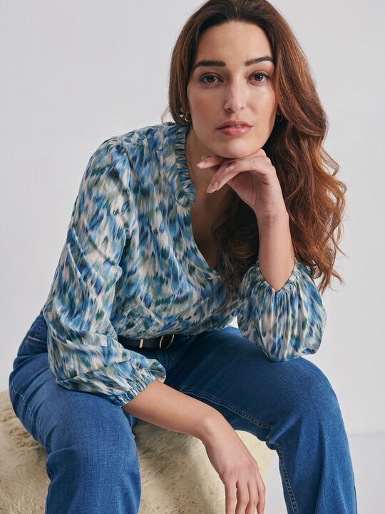 BLUSA ESTAMPADA Crudo image number null