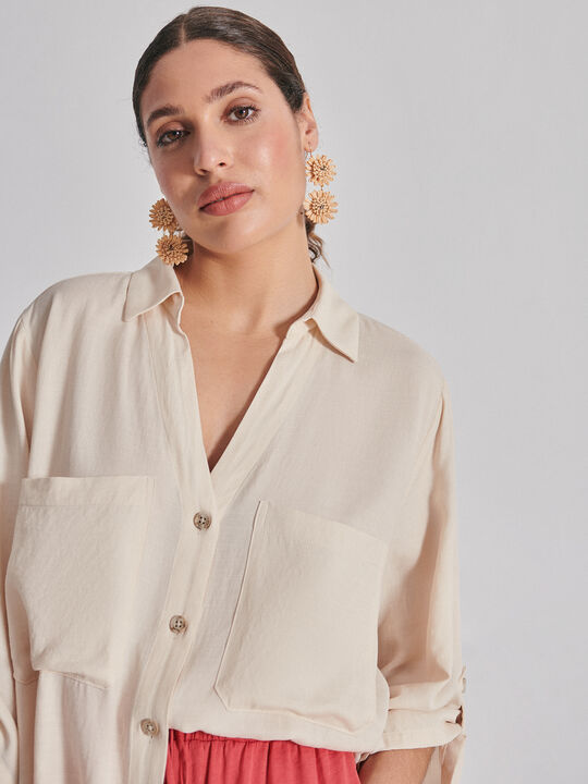 BLUSA LARGA TEXTURA Crudo image number null