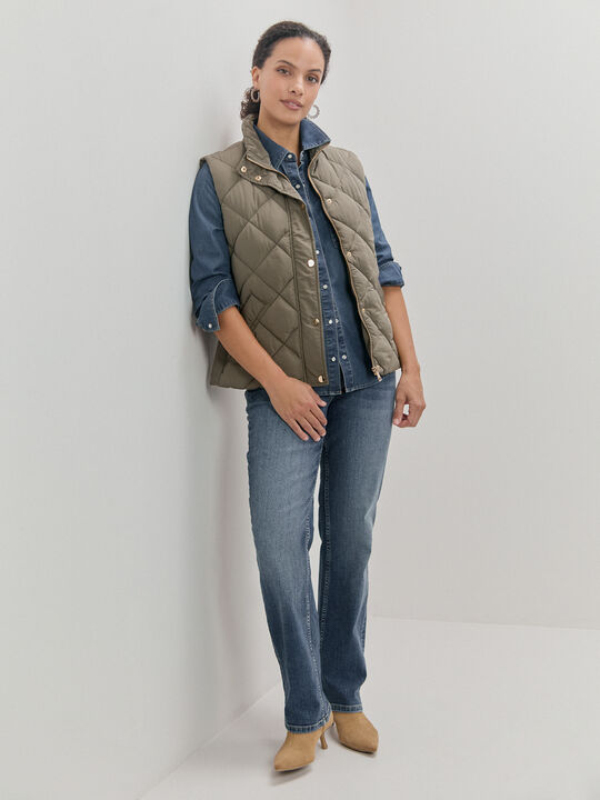 CHALECO BÁSICO kaki oscuro image number null