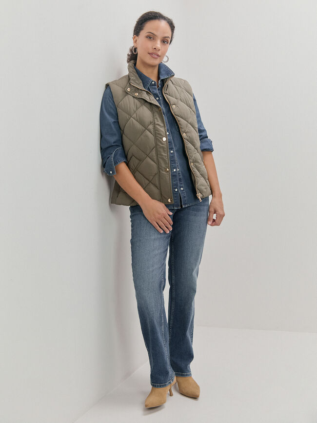 CHALECO BÁSICO kaki oscuro