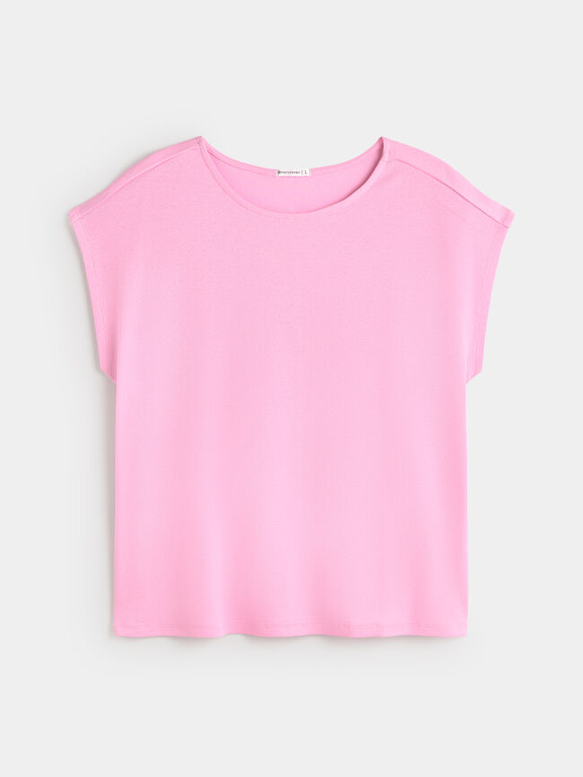 CAMISETA HOMBRO CAIDO rosa sugar