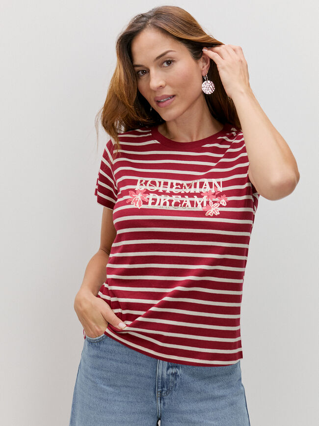 CAMISETA MARINERA LETTERING Rayas 1