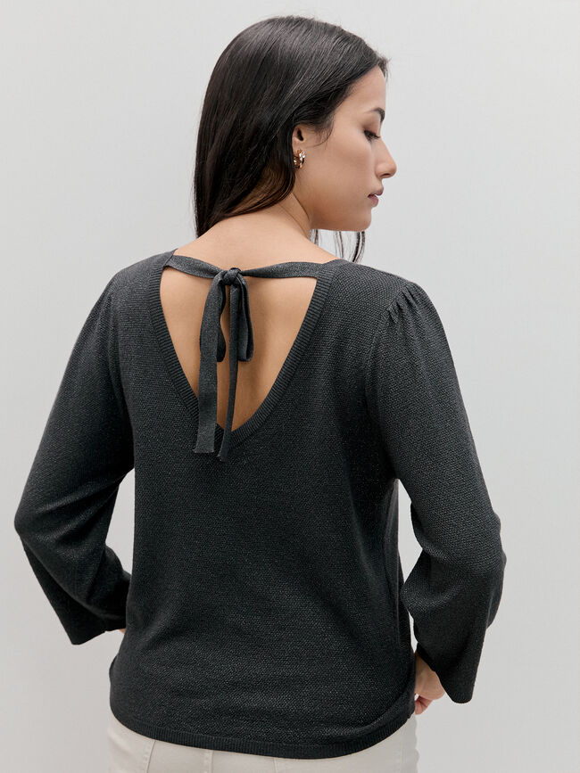 TOP FIESTA LAZO Gris Oscuro