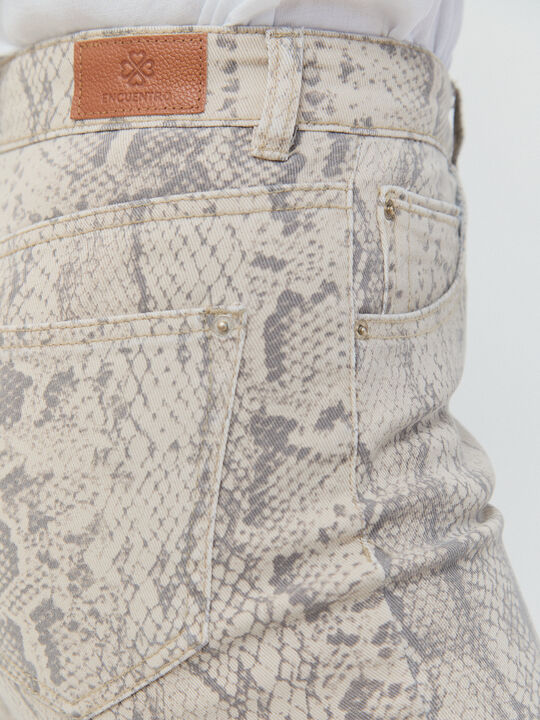 PANTALON ESTAMPADO SERPIENTE Estampado 4 image number null